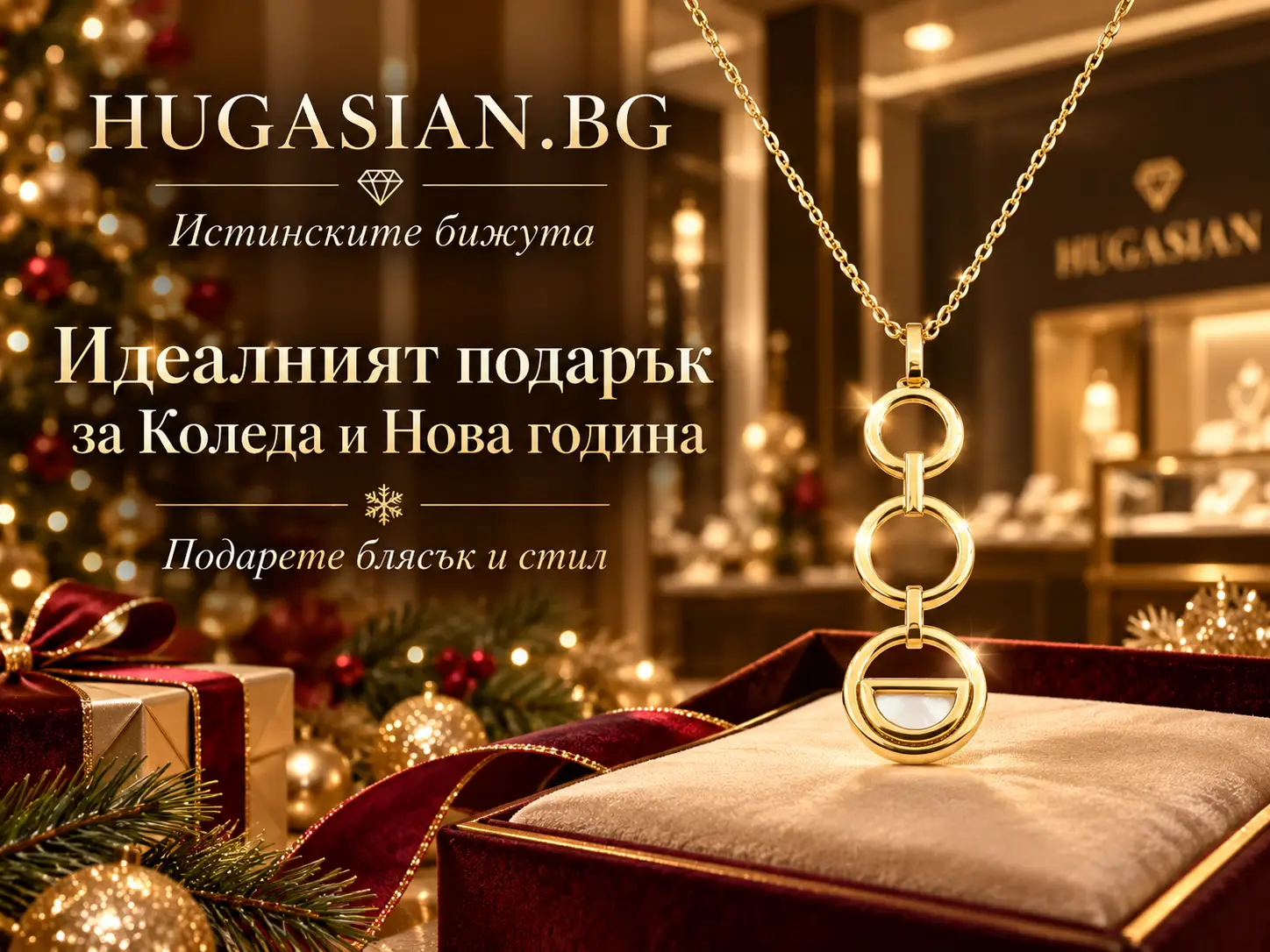 Идеалния подарък за Коледа и Нова година HUGASIAN.BG Истинските бижута | hugasian.bg